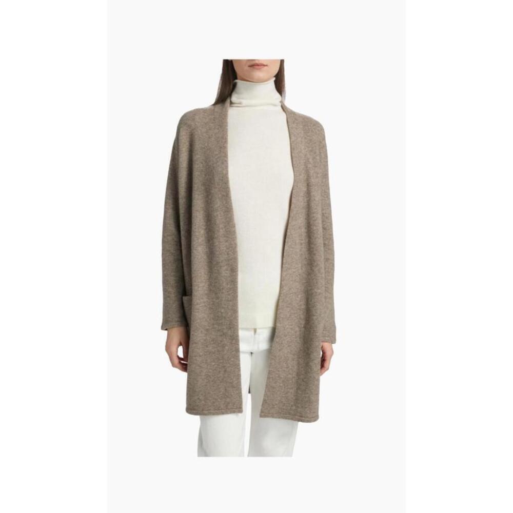 Jenni Kayne Open Front Alpaca Wool Blend Cardigan Sweater with Pockets sz S